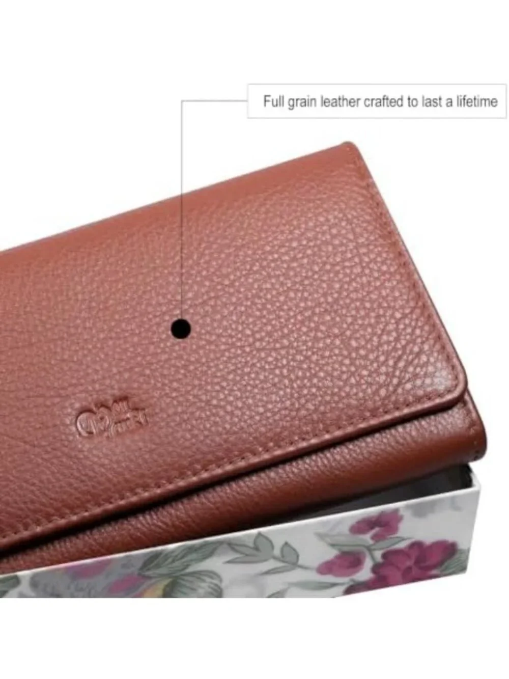 Elegant Women's Leather Wallet, RFID Blocking Bifold Clutch, 17 Card Slots, Zip